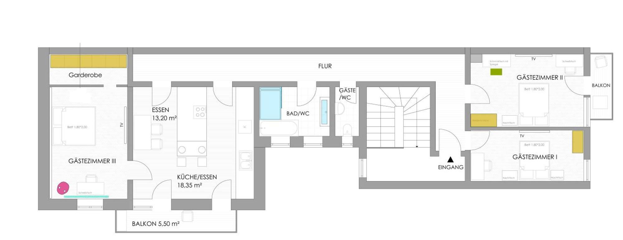 Homestay Helles Mit Kingsize-bett *